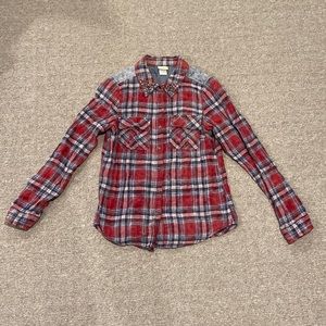 Daytrip Button Down Lone Sleeve Checkered Shirt